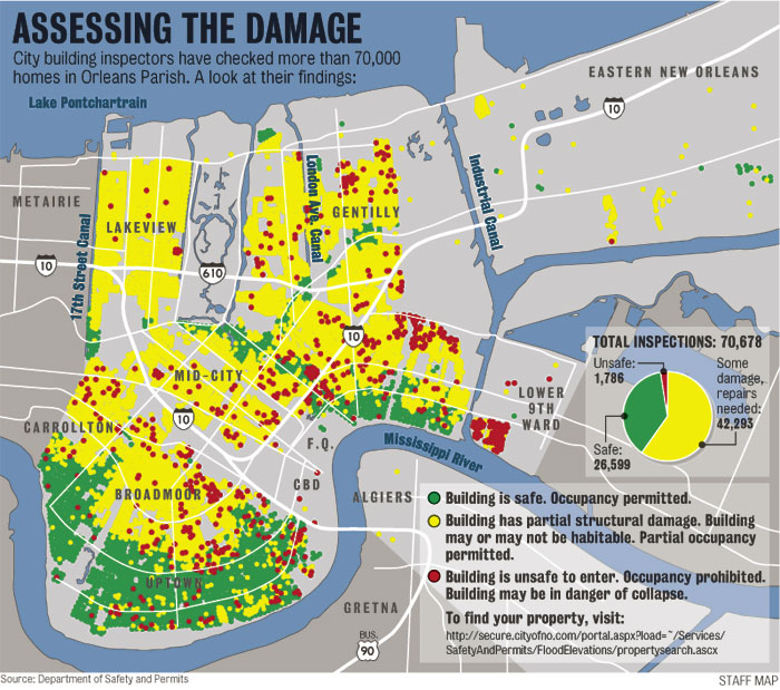 New Orleans Hurricane Katrina Damage Map Ardusat Org